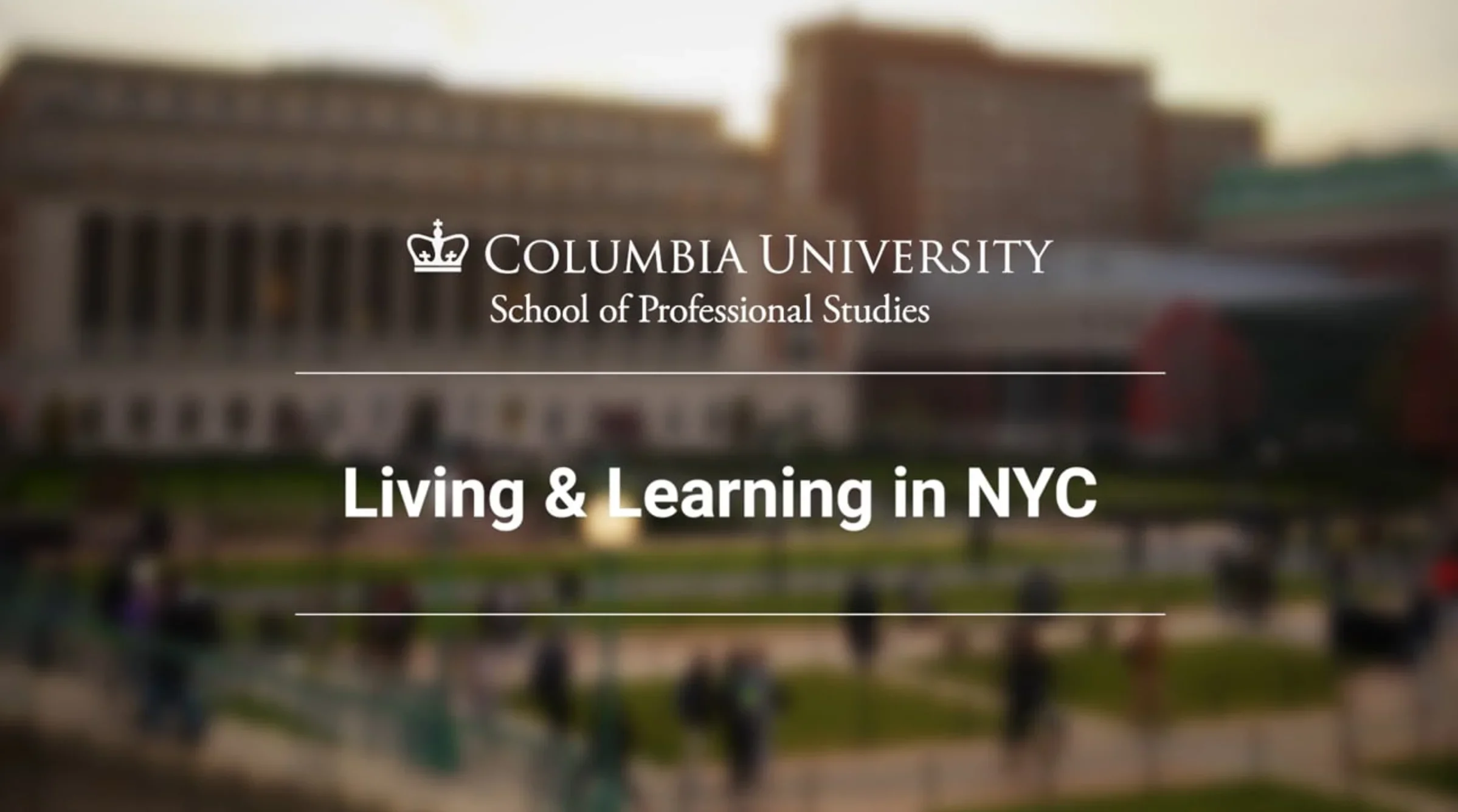 Living and Learning in NYC
